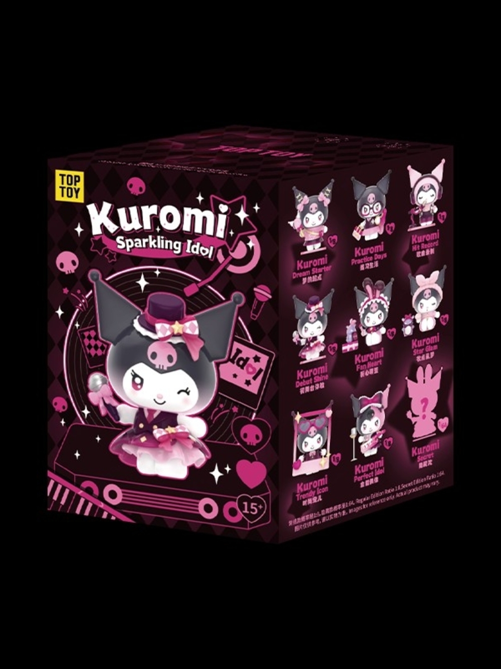 Kuromi Sparkling Idol By Top Toy - Pink & Black - NWT Dream Starter